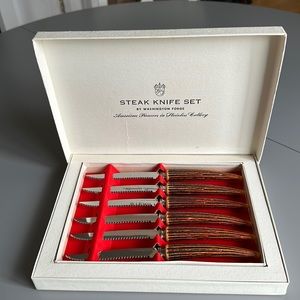 Vintage 6 pc Steak Knife set by Washington Forge